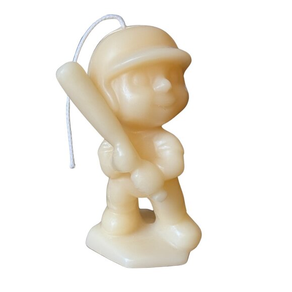 5"Handmade Baseball Player Soy Wax Sculptured Pillar Candle & Sport/ Gift - Picture 1 of 8